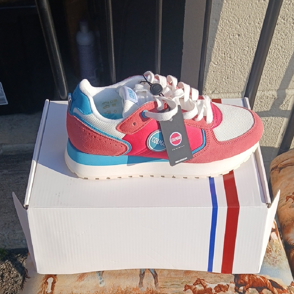 COLMAR Kids Retro Runner Sneakers - Pink & Blue